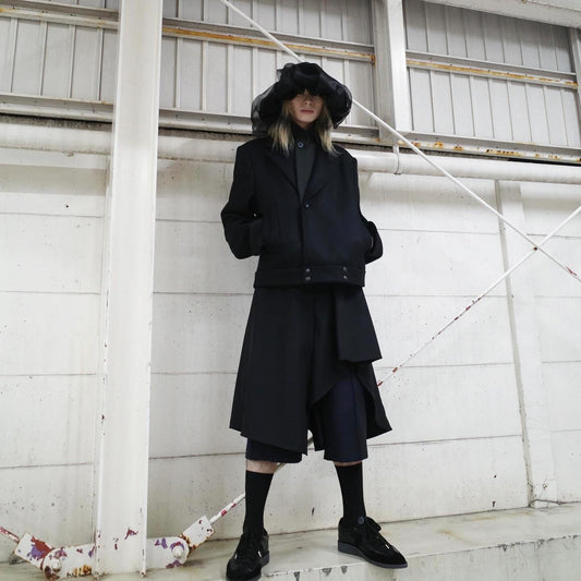 【FACETASM 25AW,】Layered Frill Pants/Black
