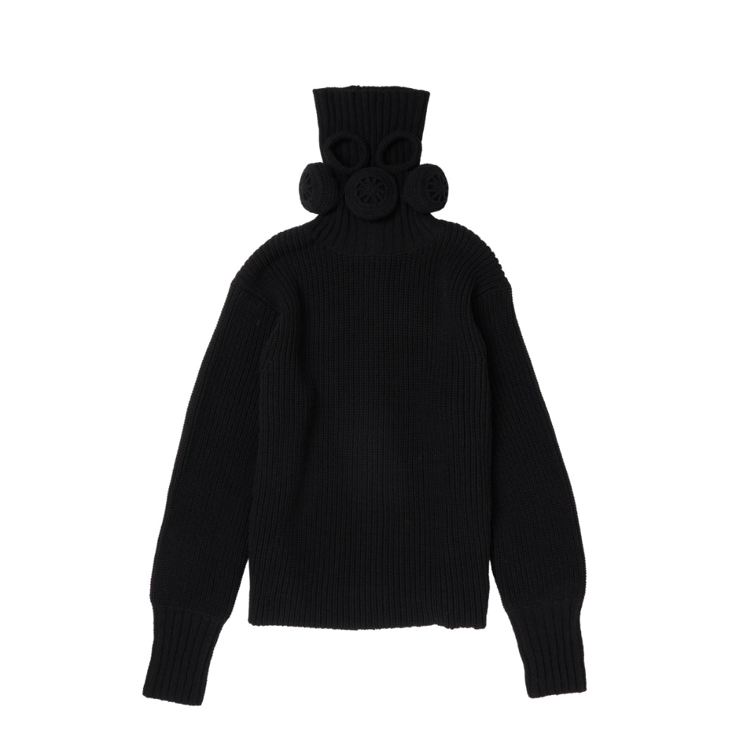 【doublet 26AW,】 GAS MASK TURTLENECK KNIT BLACK