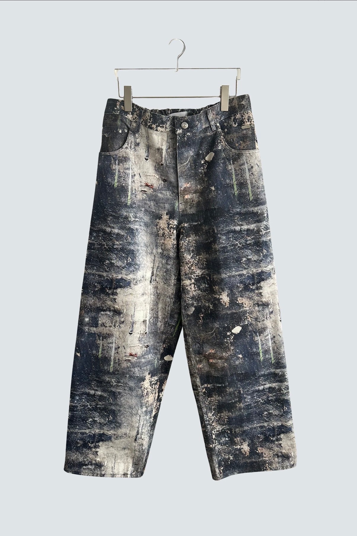 【MIKAGE SHIN 26aw,】Urban Rusts Sabi Denim Pants (Navy,Green)