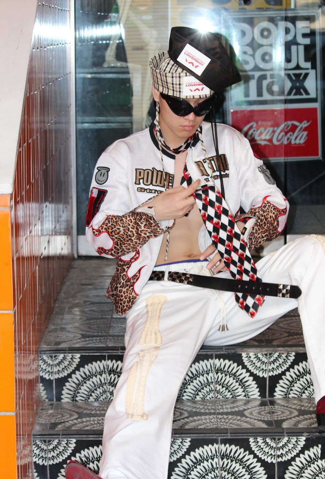 【el conductorH 26SS,】CORD EMBROIDERED COTTON TROUSERS “BONES