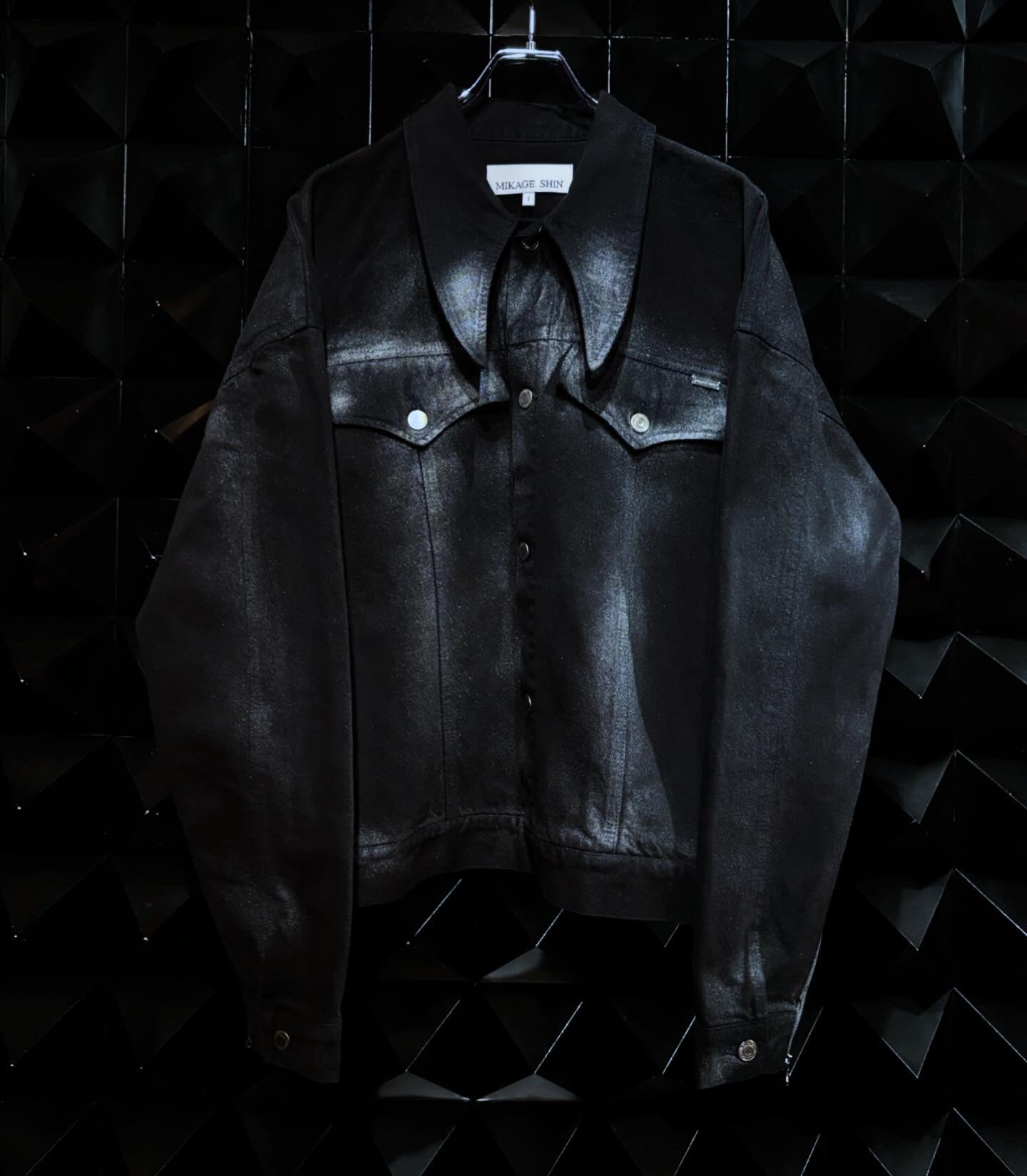 【MIKAGE SHIN 25AW,】 Burnt Rusts Denim Jacket & Burnt Rusts Open Wide Tuck Denim