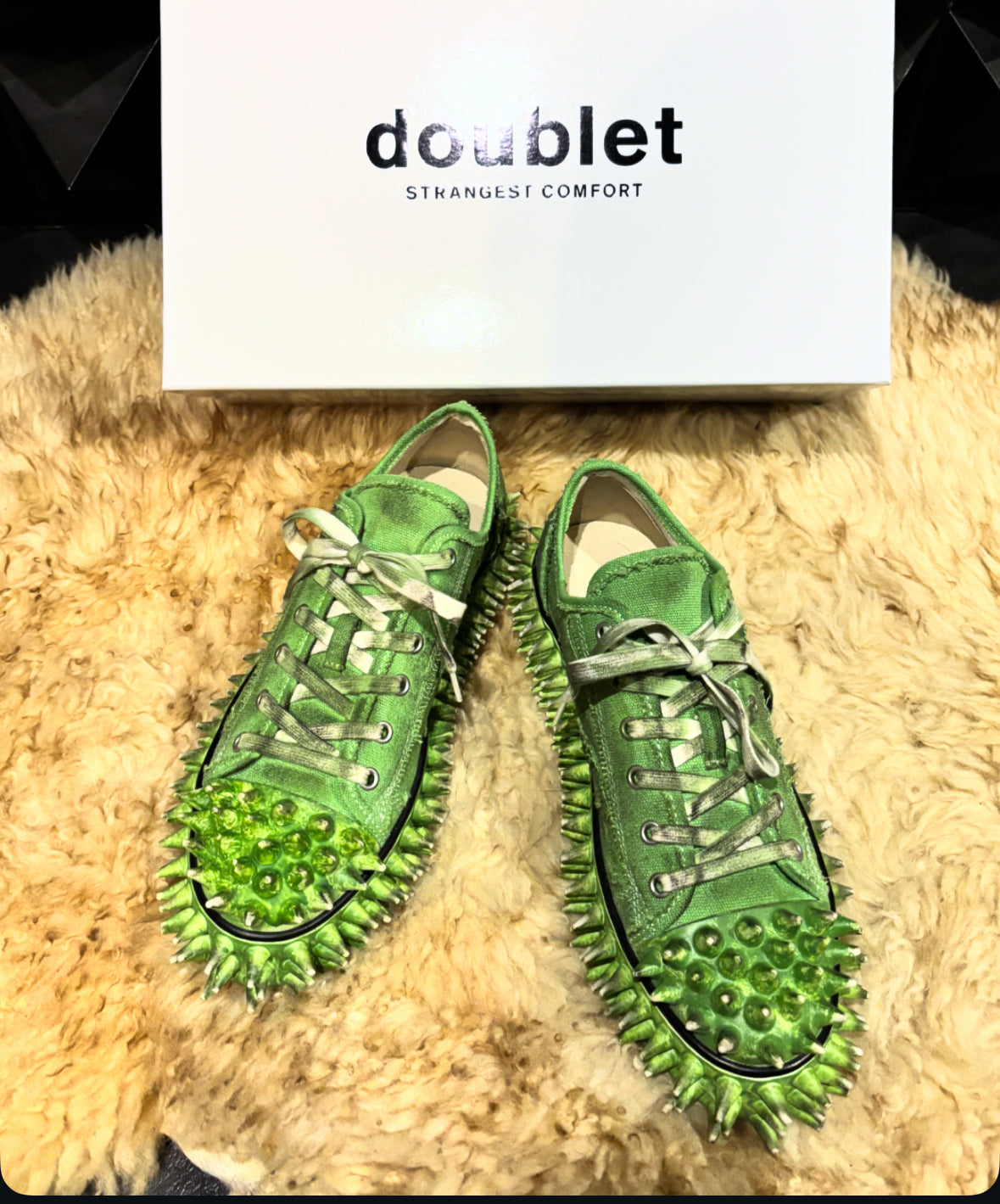 【doublet 26SS,】DIRTY SPIKE TOE CAP SNEAKER