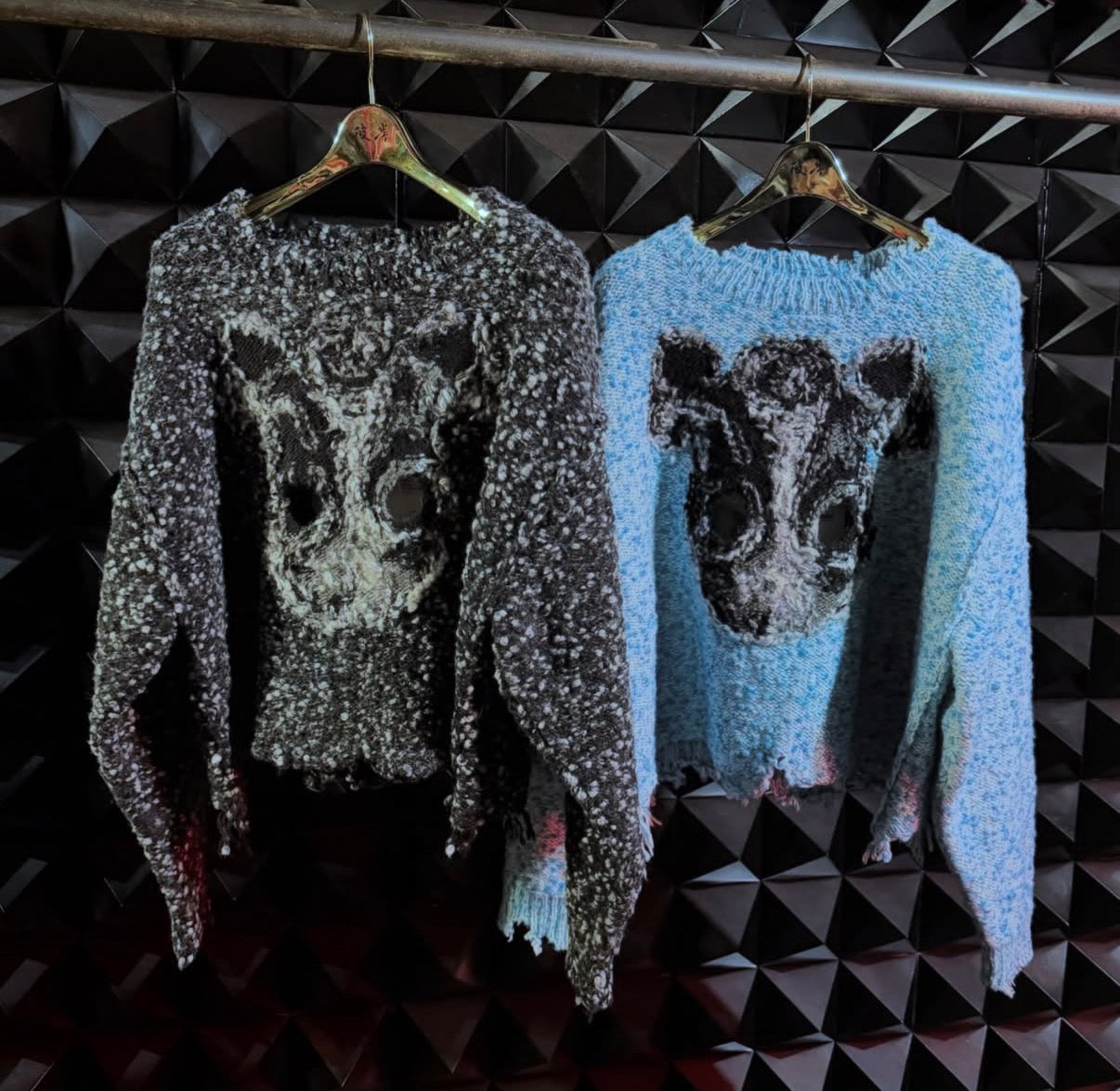 【doublet 26AW,】 
ACTING GAS MASK KNIT PUL
LOVER CHARCOAL