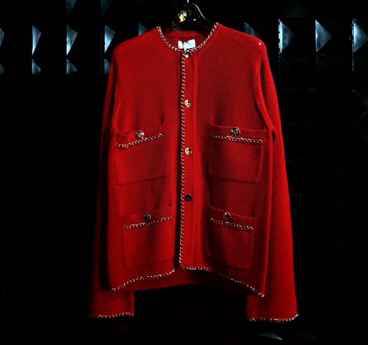 【BED j.w. FORD 26SS,】Chain-Knit Cardigan