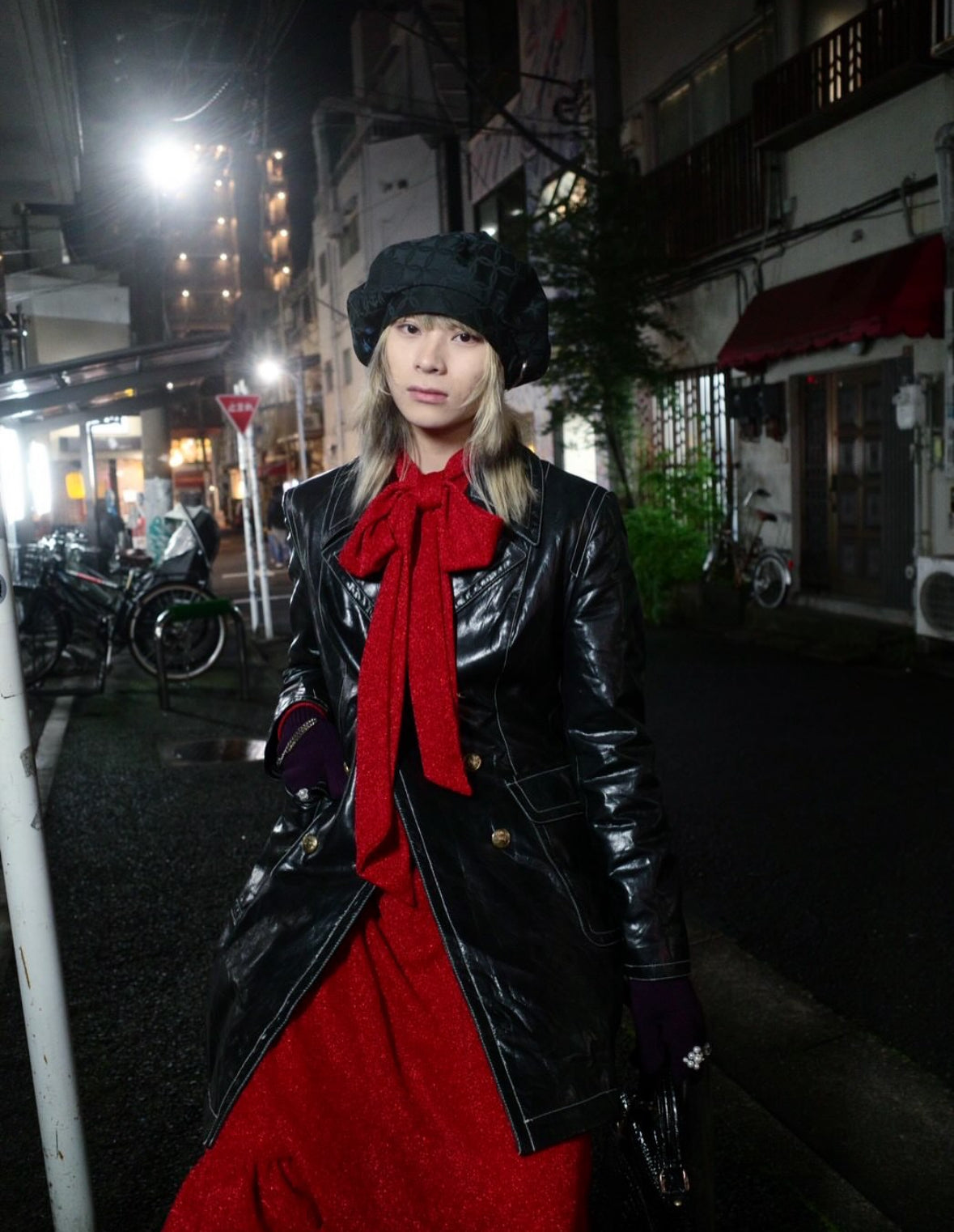 【TENDER PERSON 25AW,】 GLITTERN DRESS / RED