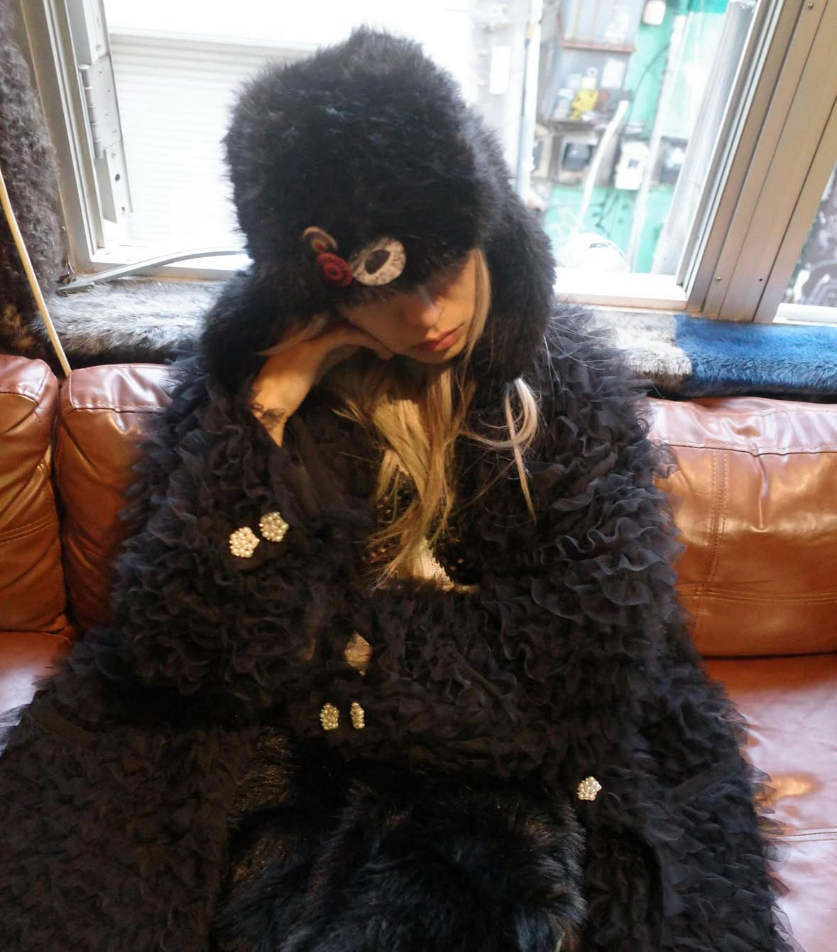 【el conductorH 25AW,】FRILL DOUBLE BREASTED COAT