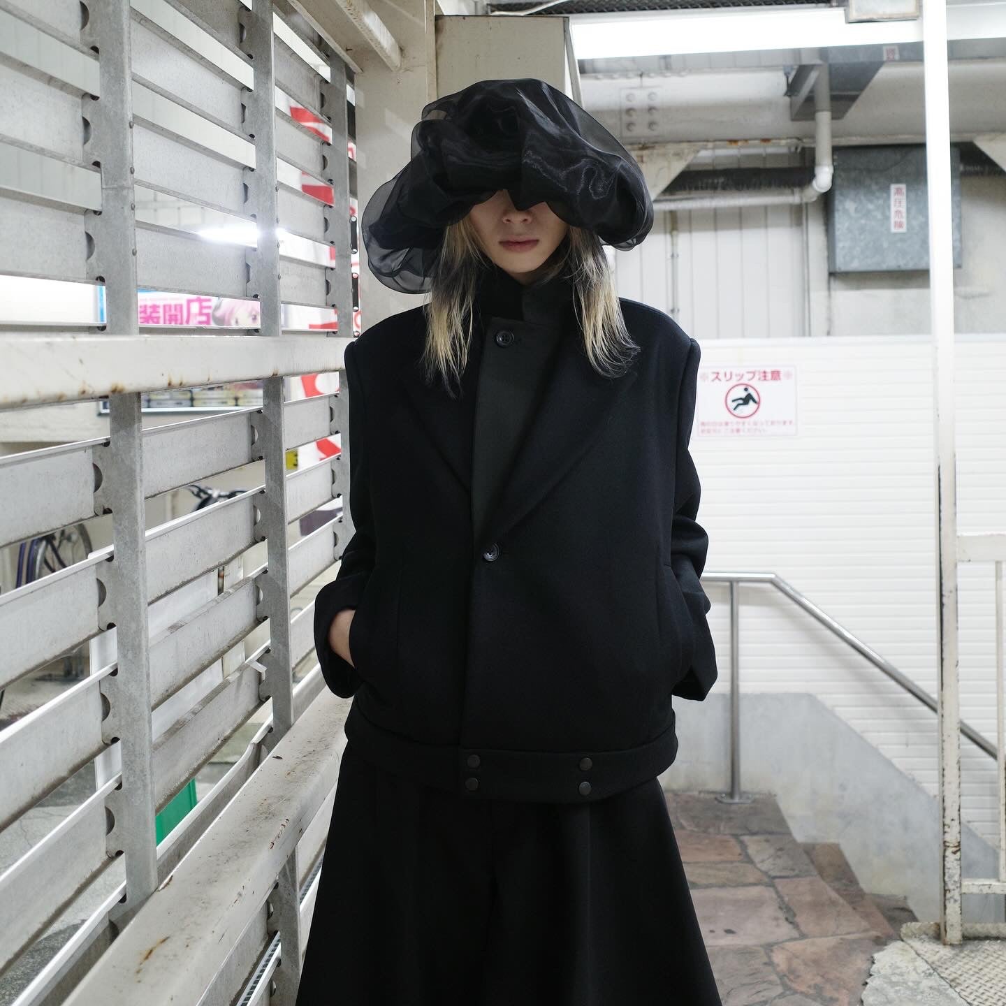 【FACETASM 25AW,】DOUBLE LAYERED WORSTED JACKET/Black