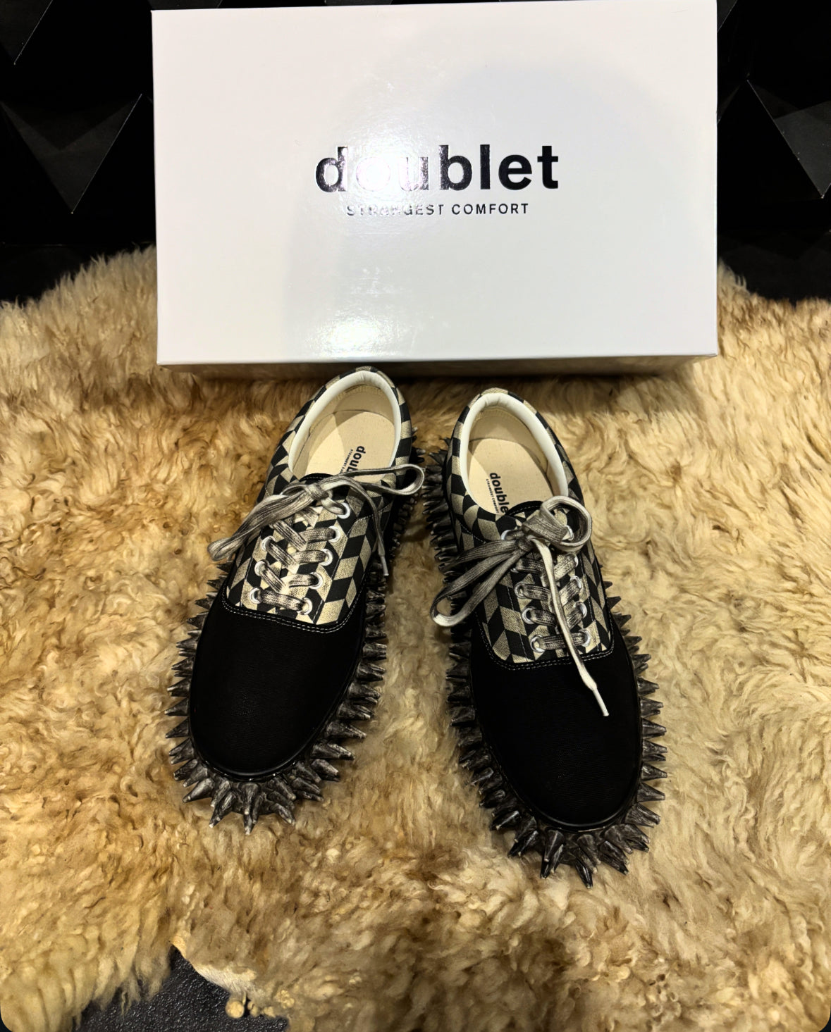 【doublet 26SS,】DIRTY SPIKE CANVAS SNEAKER