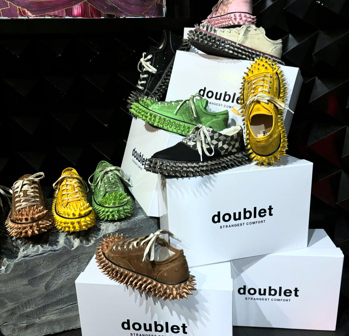 【doublet 26SS,】DIRTY SPIKE TOE CAP SNEAKER