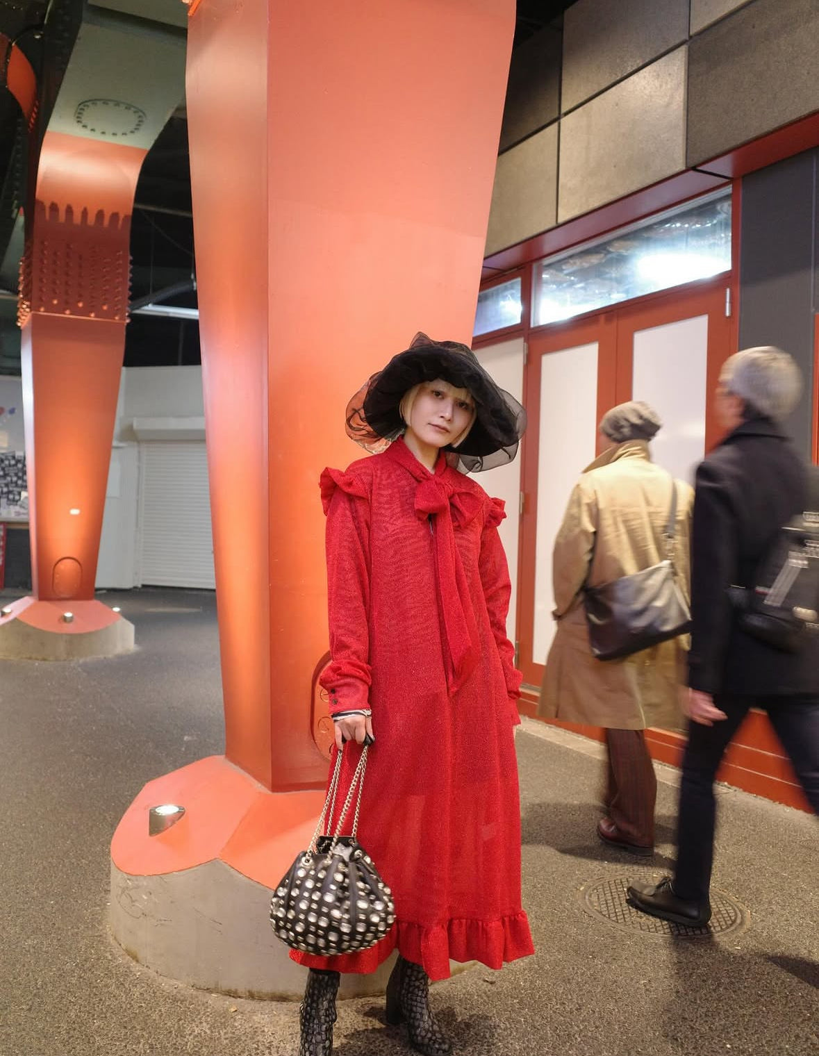 【TENDER PERSON 25AW,】 GLITTERN DRESS / RED