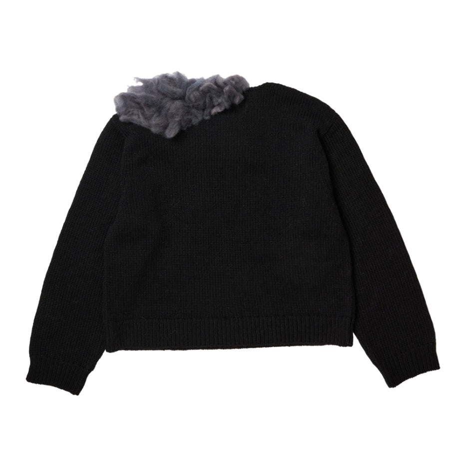 【doublet 26AW,】 
SMOKING FACTORY INTARSIA KNIT PULLOVER BLACK