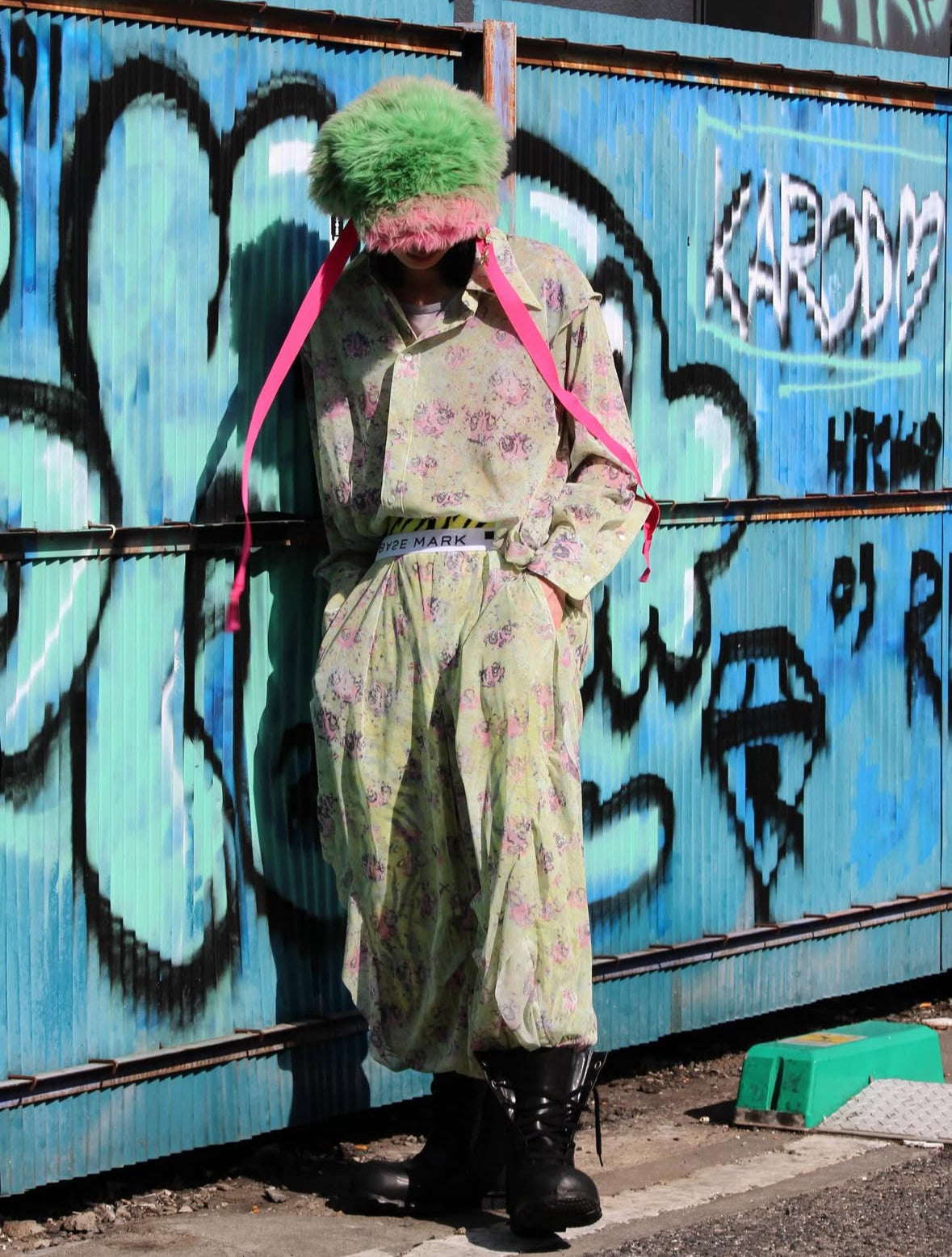 【BASE MARK 26SS,】Print Tulle Asymmetry Shirt & Print Tulle Pants