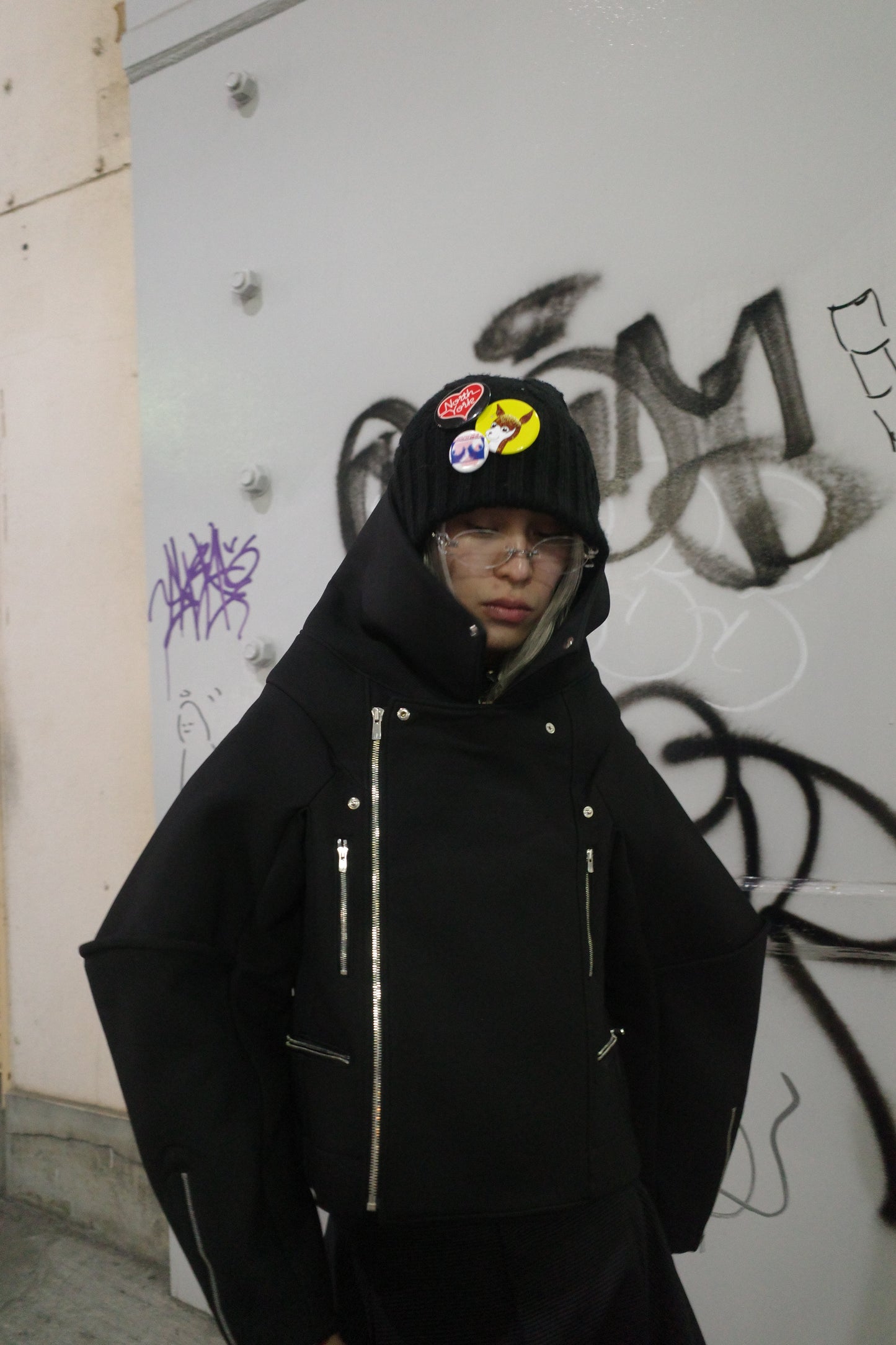 【divka 25aw,】Bonotto SCUBA Double Cloth Riders Jacket