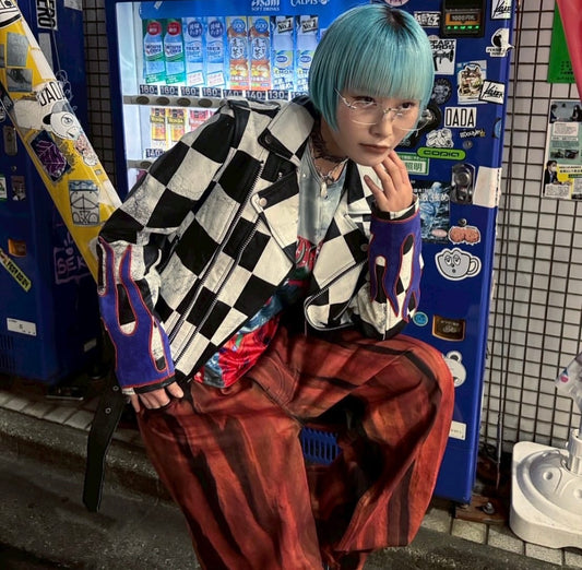 MIKAGE SHIN × HIGAN Exclusive Red Hand Effect Denim