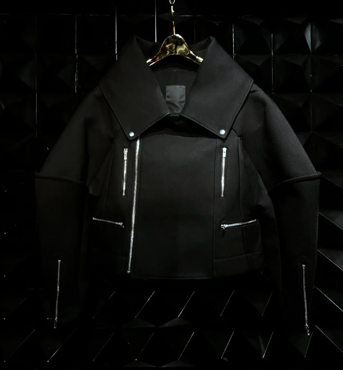 【divka 25aw,】Bonotto SCUBA Double Cloth Riders Jacket