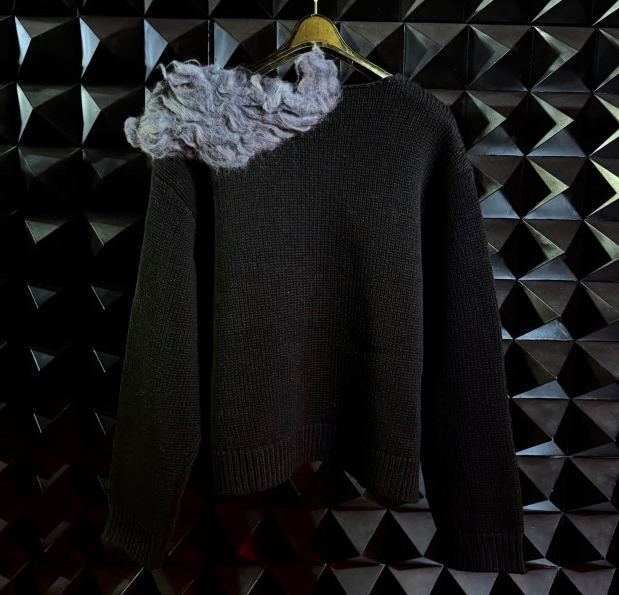 【doublet 26AW,】 
SMOKING FACTORY INTARSIA KNIT PULLOVER BLACK