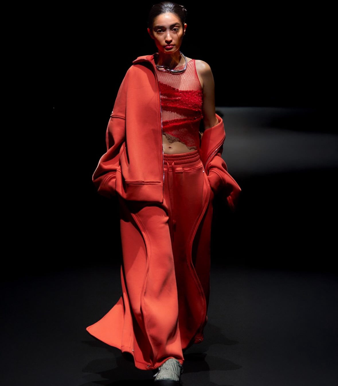 【seivson 26SS,】Laser-Cut Structured Jacket 	& Laser-Cut Structured Pants Pants