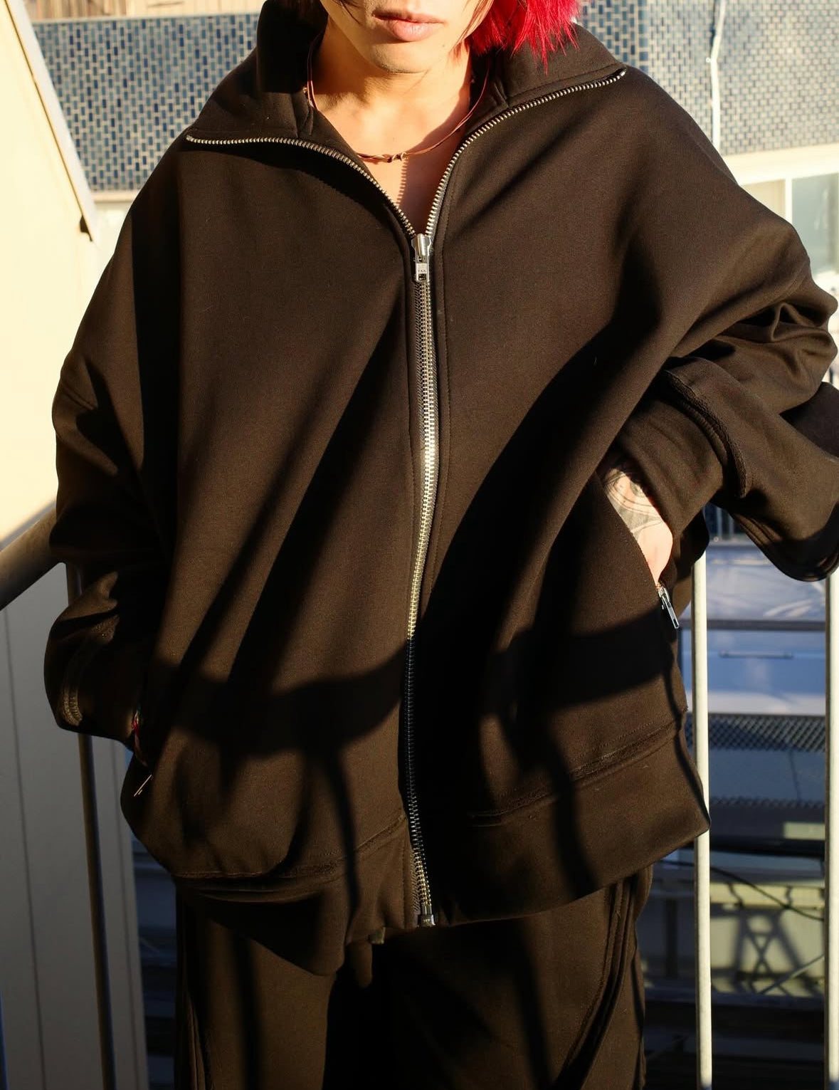 【seivson 26SS,】Laser-Cut Structured Jacket 	& Laser-Cut Structured Pants Pants