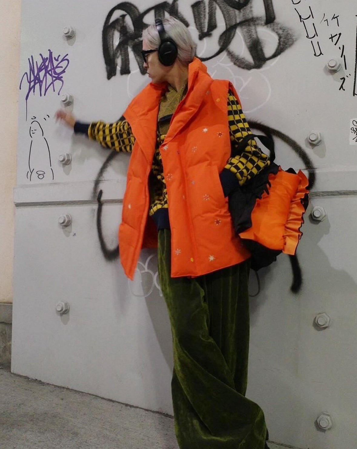 【TENDER PERSON 25AW,】HAND GARDEN EMBROIDERY DOWN VEST