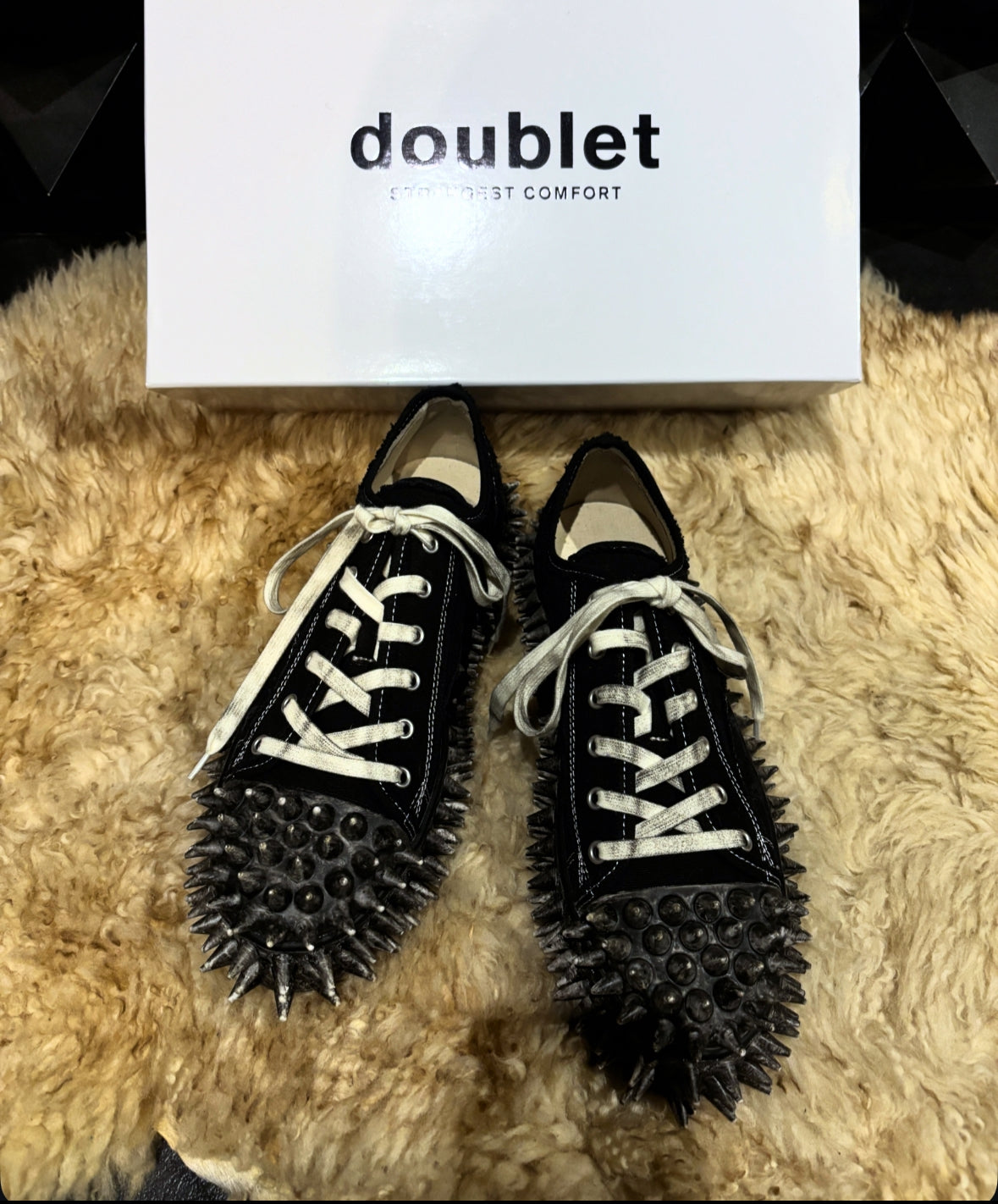 【doublet 26SS,】DIRTY SPIKE TOE CAP SNEAKER