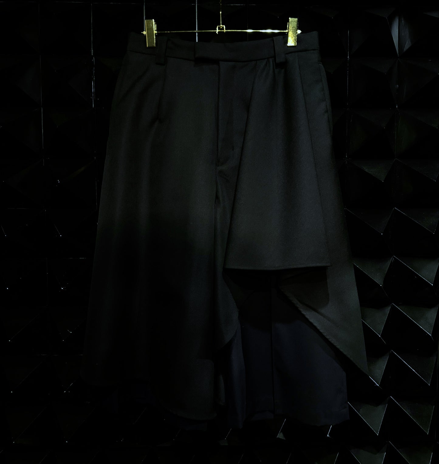 【FACETASM 25AW,】Layered Frill Pants/Black