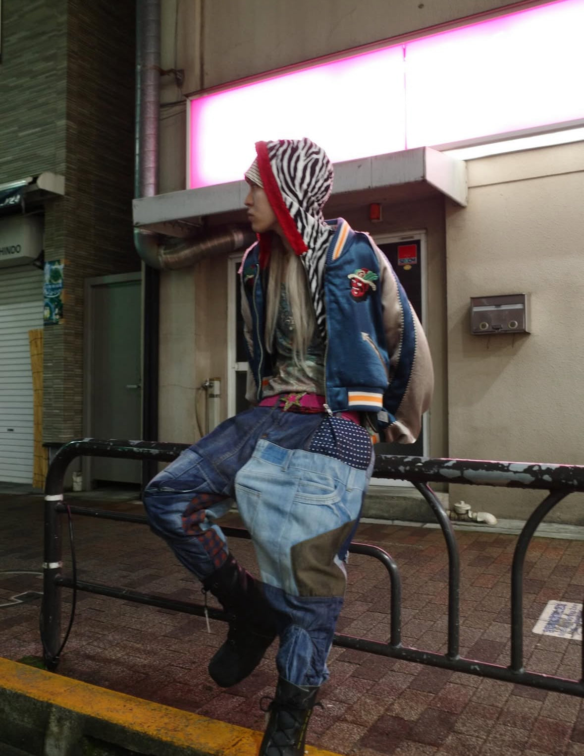 【el conductorH 25AW,】CROPPED YAMA KING EMBROIDERED SOUVENIR JKT