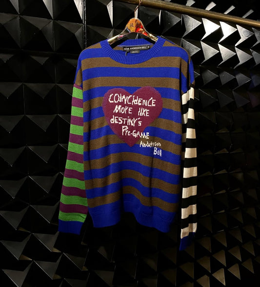 【Andersson Bell 26SS,】BOYS HEART MESSAGE CREW-NECK SWEATER