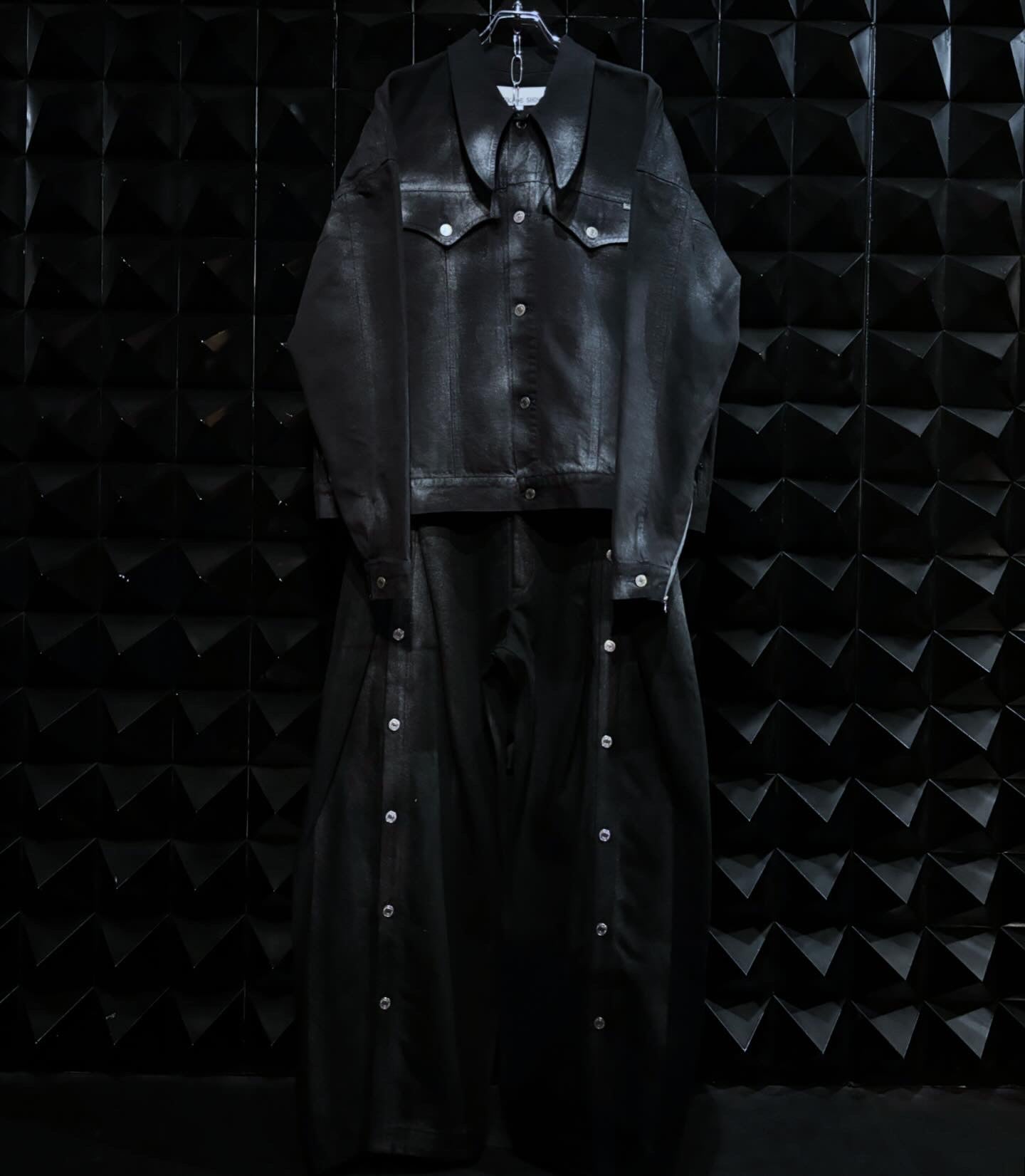 【MIKAGE SHIN 25AW,】 Burnt Rusts Denim Jacket & Burnt Rusts Open Wide Tuck Denim