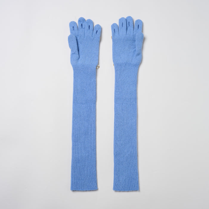 【doublet 26AW,】 
JEWELRY ATTACHED LONG
GLOVES/ BLUE