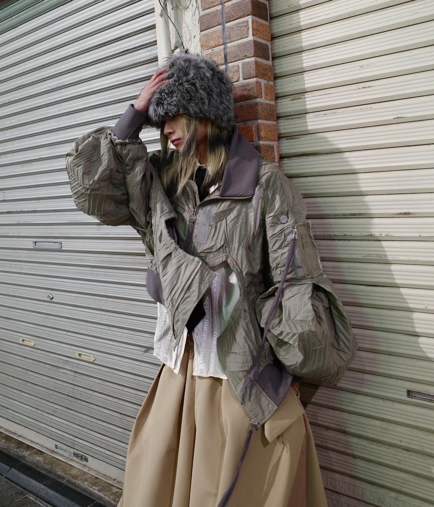 【SEIVSON  25AW,】Wide Silhouette Design Pants/Beige