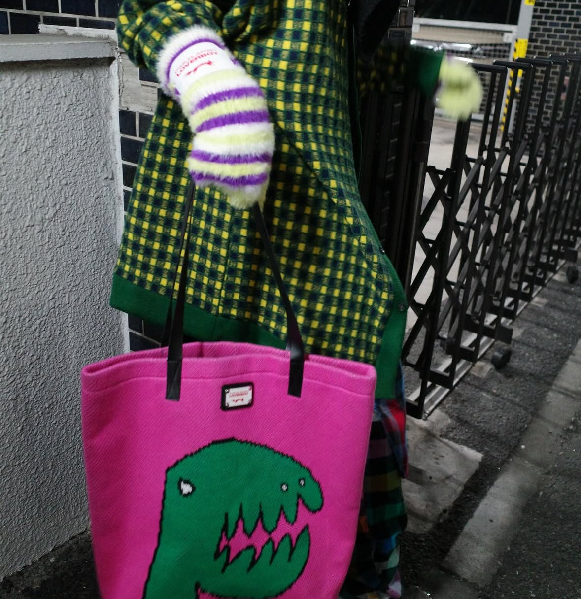 【TENDER PERSON 25AW,】CHECK CARDIGAN / GREEN