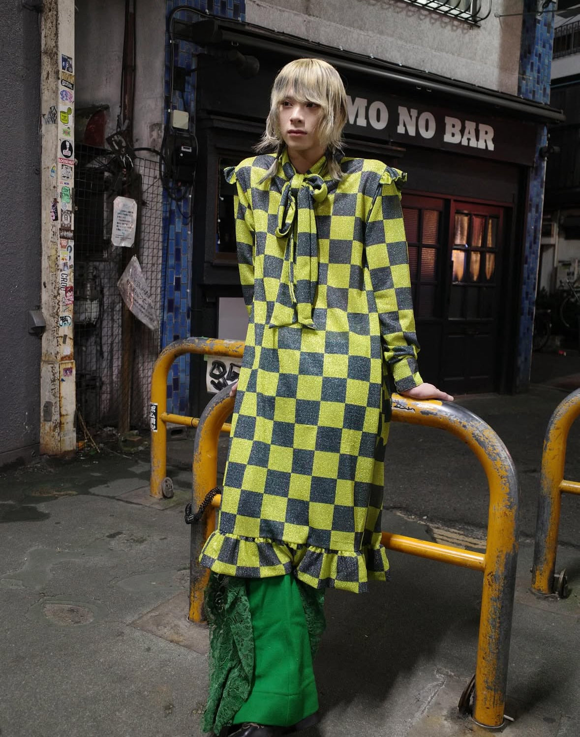 【TENDER PERSON 25AW,】GLITTERN DRESS / YELLOW CHECK