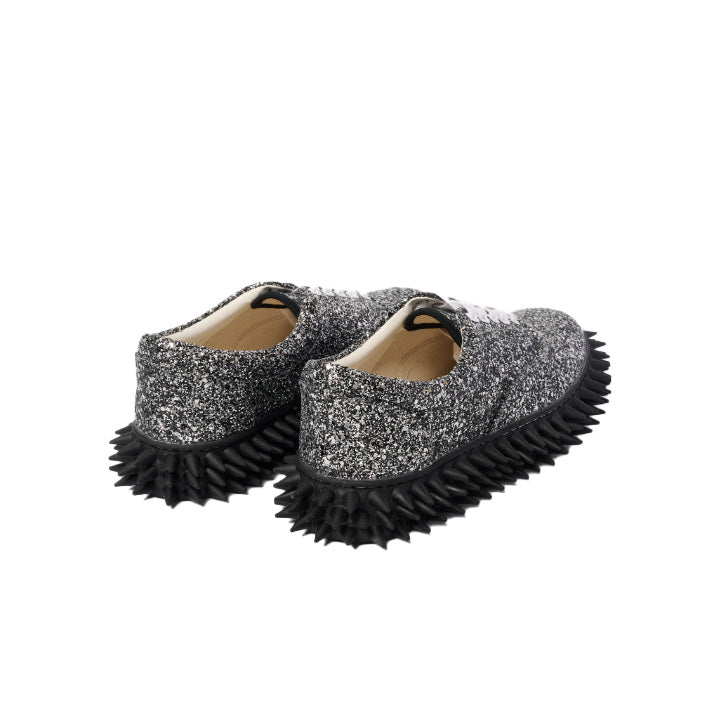 【doublet 26AW,】 GLITTER SPIKE SNEAKER/SILVER