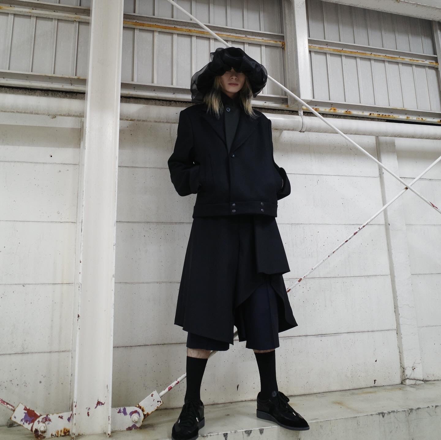 【FACETASM 25AW,】DOUBLE LAYERED WORSTED JACKET/Black