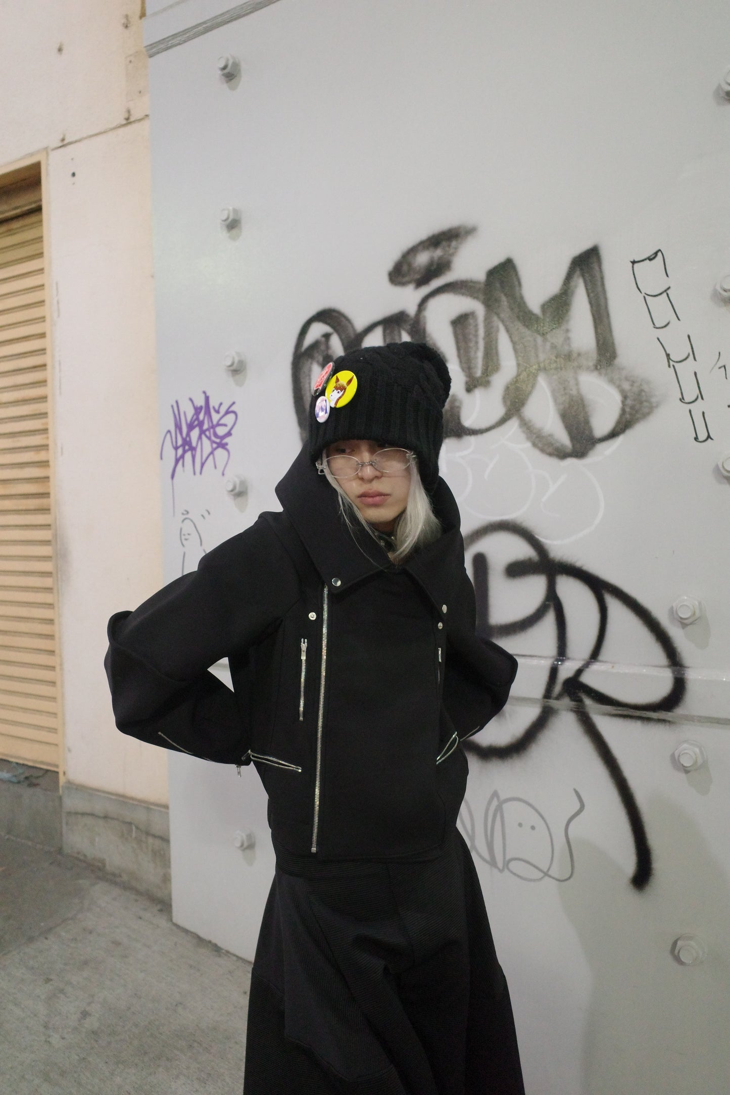 【divka 25aw,】Bonotto SCUBA Double Cloth Riders Jacket