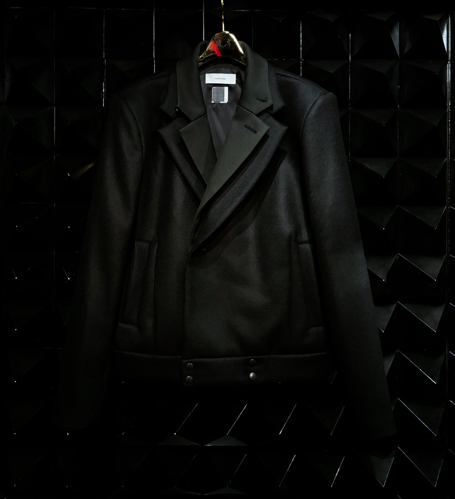 【FACETASM 25AW,】DOUBLE LAYERED WORSTED JACKET/Black