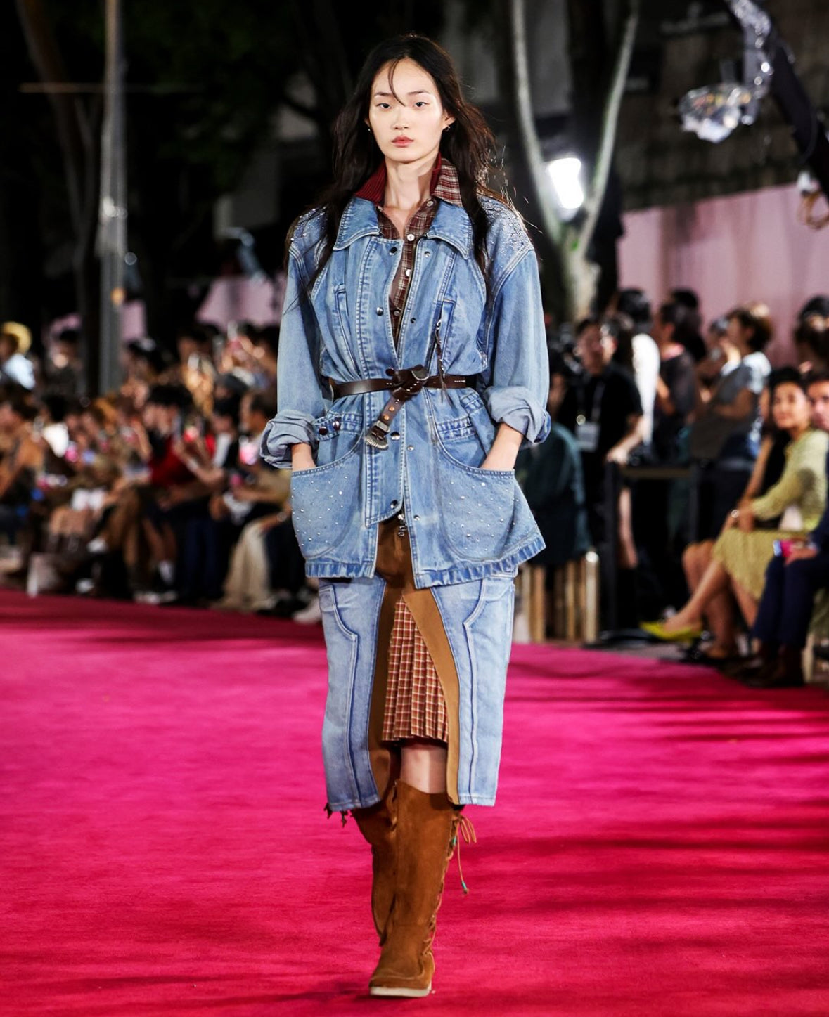 【Andersson Bell 26SS,】CARPENTER DECONSTRUCTED PLEATS SKIRT