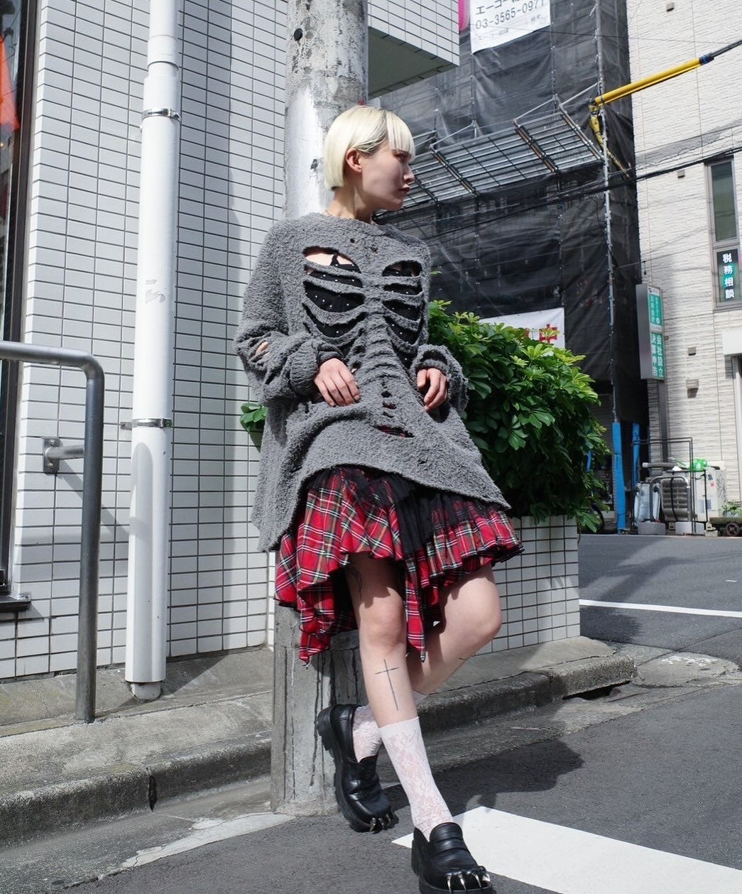 【doublet 25AW,】              RIBCAGE KNIT PULLOVER
