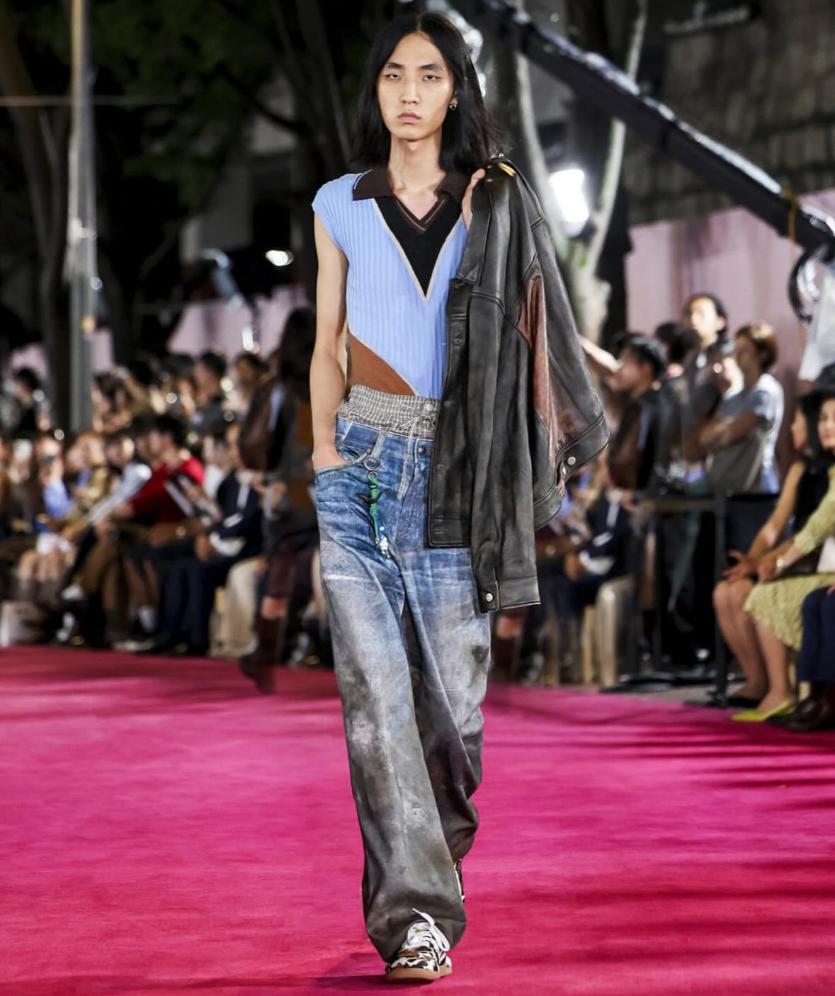 【Andersson Bell 26SS,】UNISEX FESTIVAL MUD PRINTED JEANS