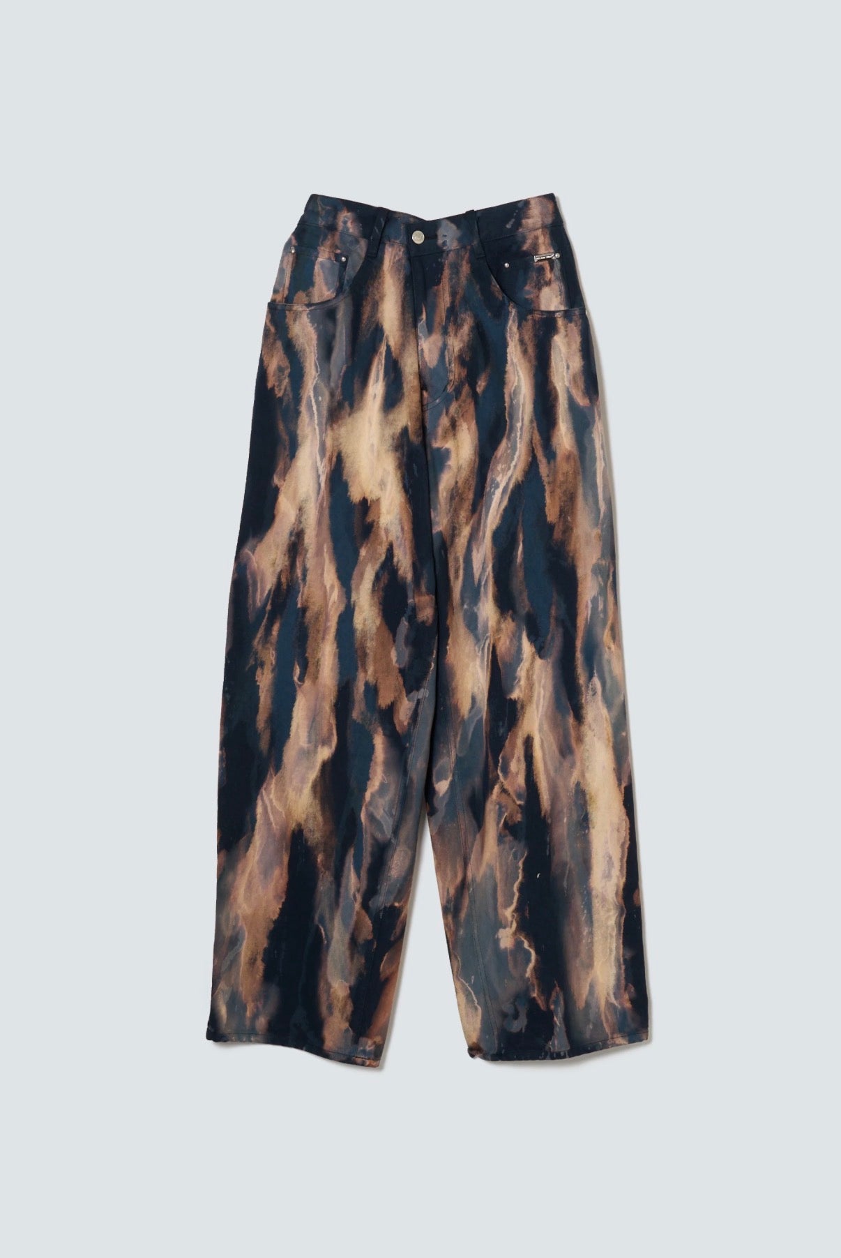 【MIKAGE SHIN 26aw,】Hand Effected Wrapping Denim (Extreme Flame)
