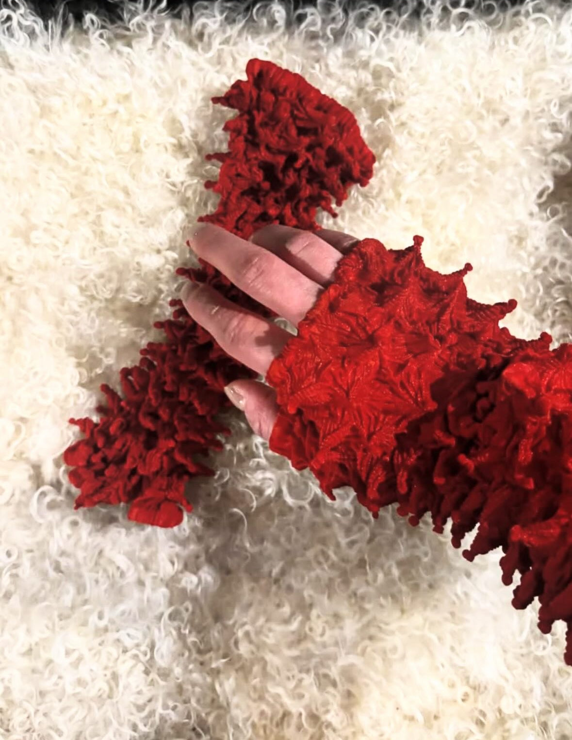 【MIKAGE SHIN 26ss,】Versatile Spiky Shibori Gloves