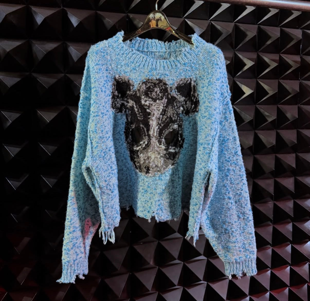 【doublet 26AW,】 
ACTING GAS MASK KNIT PUL
LOVER BLUE