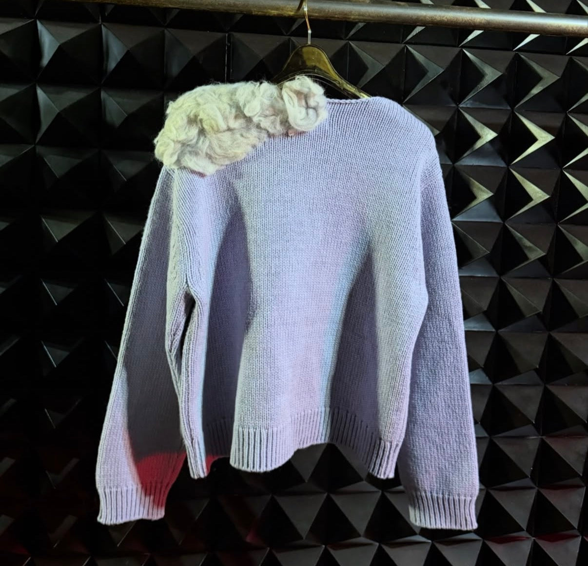 【doublet 26AW,】 
SMOKING FACTORY INTARSIA KNIT PULLOVER BLUE