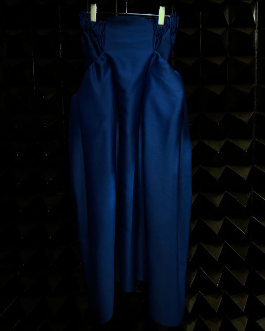 DIVKA “BASICS” Silk Wool Twill Long Skirt