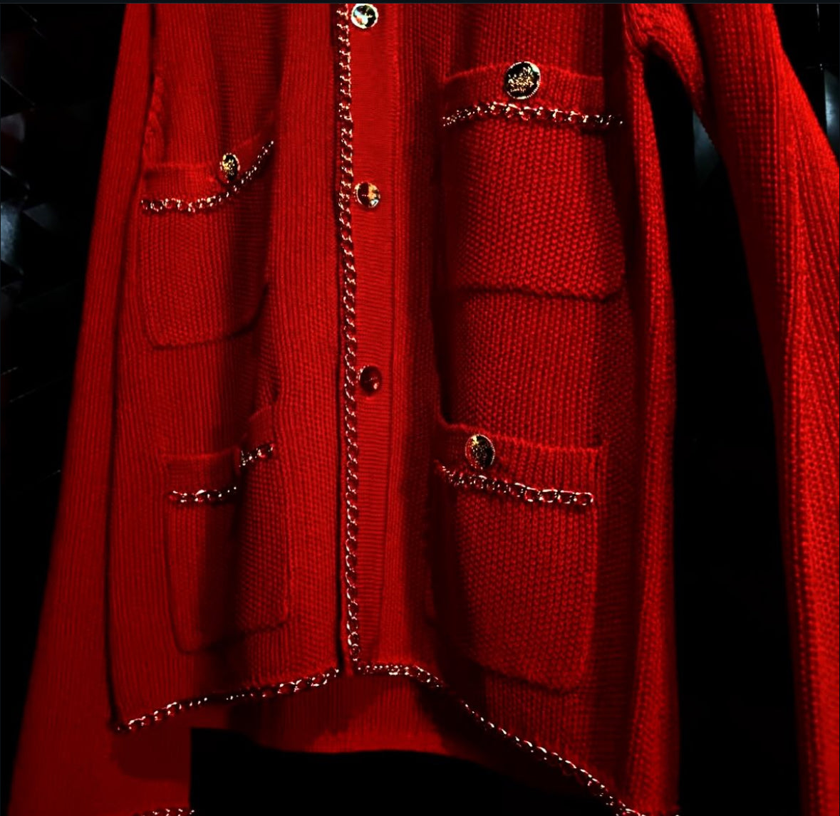 【BED j.w. FORD 26SS,】Chain-Knit Cardigan