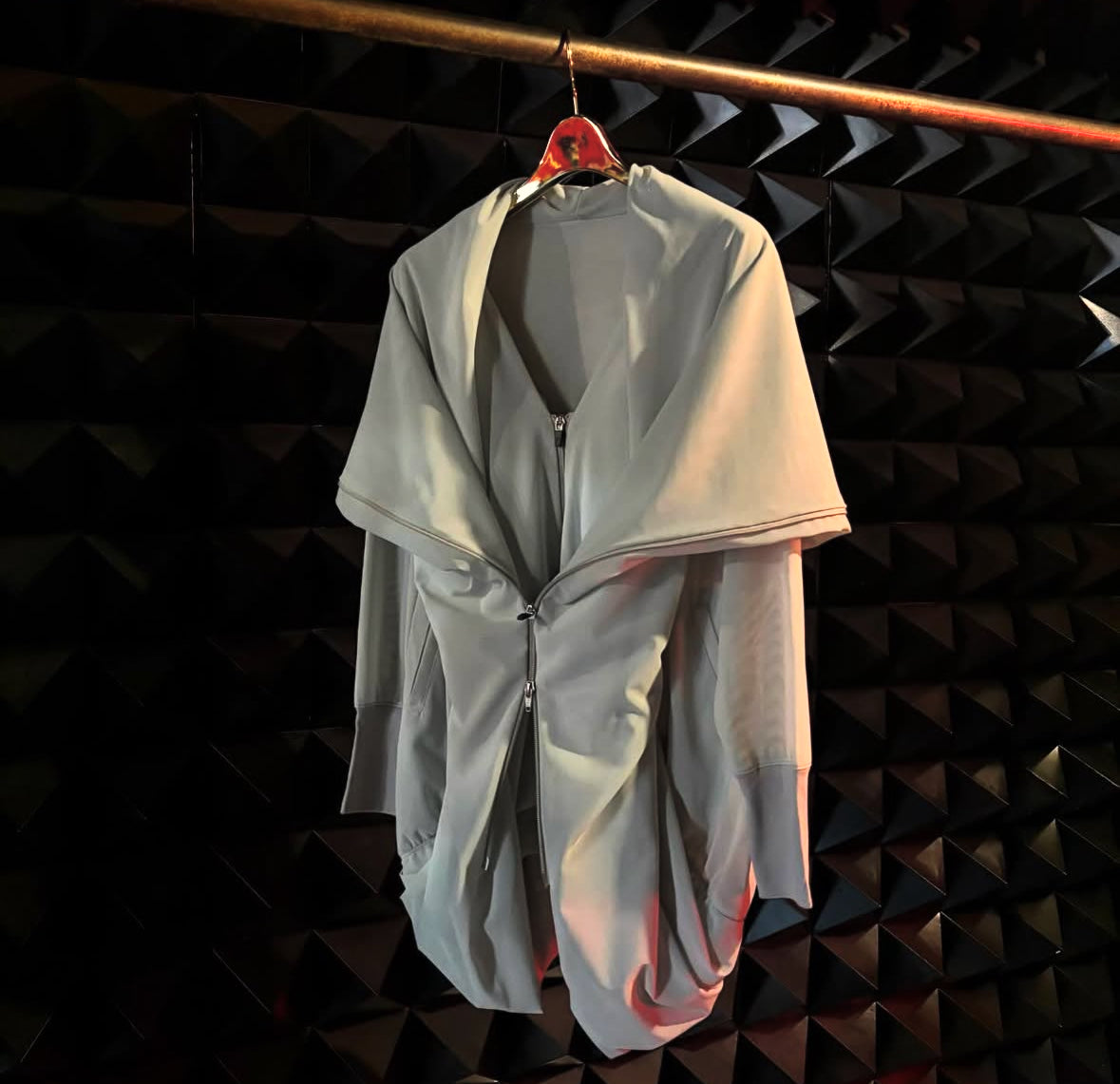 【divka 26SS,】Nylon Power Net Double-Zip Cardigan