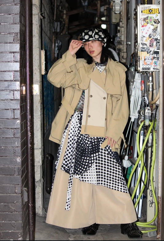 【FACETASM 26SS,】ZIPPER LAYERD TRENCH COAT