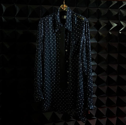 【BED j.w. FORD 26SS,】DOT SHEER TIE SHIRT