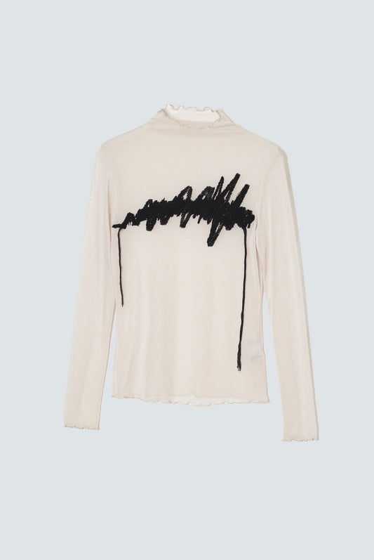 【MIKAGE SHIN 26aw,】Anonymous Tattoo Tops White
