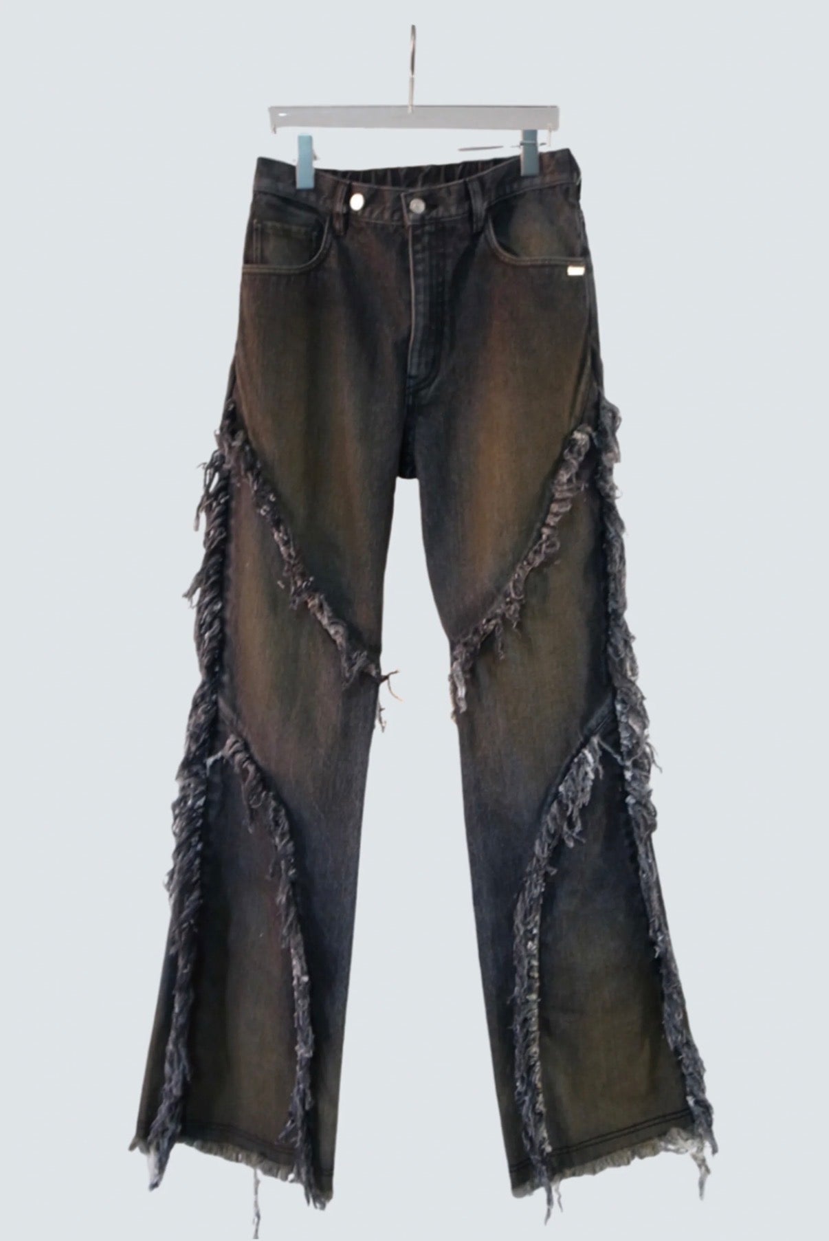 【MIKAGE SHIN 26aw,】Oil Washed Fringe Denim